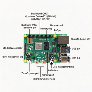 Raspberry Pi 4ème Génération Type B Raspberry Pi 4 4B 8 Go Carte de développement Kit d'apprentissage de la programmation et de l'IA pour débutants <span class=keywords><strong>Python</strong></span> - Product Image 3