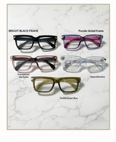 Montures de lunettes carrées de style européen et américain, vintage, classiques, anti-lumière bleue, monture complète, unisexe, sans ordonnance, Yuli