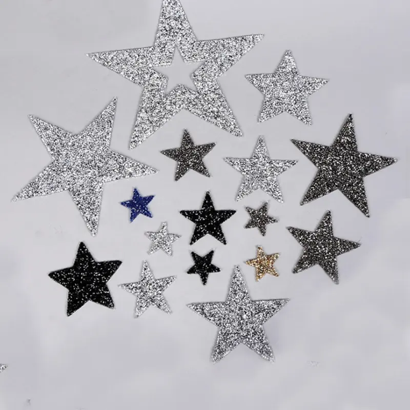 Shenglan Star Iron On Patches Zelfklevende Patches Glitter Strass Glanzende Ster Voor Jeans Tas Kleding