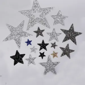 Shenglan Estrela Ferro em Patches Adesivos Patches Glitter Rhinestone Estrela Brilhante para Jeans Bag Vestuário