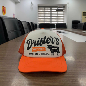 Vintage Trucker Hat Custom Logo Puff Print Mesh Cap Adjustable Snapback Breathable Casual Outdoor Fashion Cap Unisex - Product Image 2