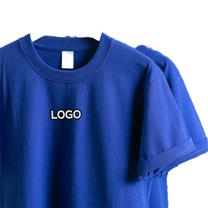 T-shirt blanc ample en coton 100% de qualité supérieure, uni, personnalisé, régulier, à épaules tombantes, lourd, écologique, Jinjun - Product Image 1