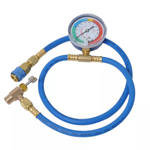 <strong>Manifold</strong> <strong>Refrigeration</strong> Single Valve <strong>R134A</strong> R410A R22 Pressure <strong>Manifold</strong> <strong>Gauge</strong> for air Conditioner - Product Image 1