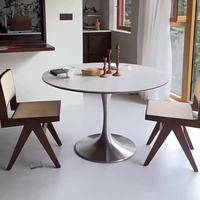 BILIDO - Ensemble table et chaises de salle à manger de style farmhouse italien, table d'appoint moderne en bois, mobilier d'hôtel