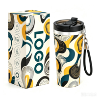 Tasses à café isothermes personnalisées en acier inoxydable 316 avec un design moderne, sans BPA, avec couvercle