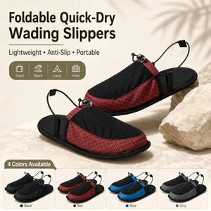 Foldable Quick Dry <b>Water</b> Slippers Anti Slip Barefoot Wading <b>Shoes</b> Lightweight Travel Beach Camp Hotel Portable Outdoor Sandals - Product Image 1