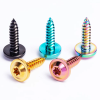 Vente en gros de vis autotaraudeuses à tête Torx GR5 en titane plaqué argent M4 M5 M6 pour moto Pan