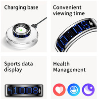 Anneau intelligent 2025 pour hommes, suivi de la santé et de la forme physique, compatible Android et iOS, étanche, avec moniteur de fréquence cardiaque et de sommeil, longue durée de vie de la batterie