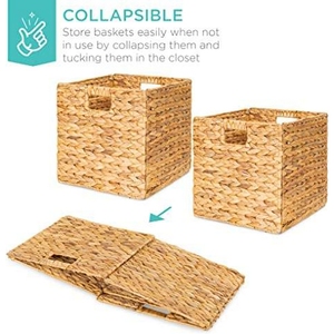 Custom <b>Collapsible</b> Water Hyacinth Seagrass Woven <b>Storage</b> Basket Home Organizer Bulk Wholesale Vietnam Supplier - Product Image 6