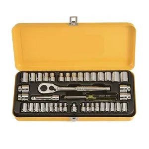 KAFUWELL SS22013D 41 in 1 hochwertiger Jumbo Schwerlast-Steckschlüssel mit langem Griff Steckschlüssel-Sperrschlüssel-Set 1 Zoll 1/2 Dr Drive