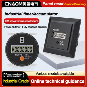 カウンターHMシリーズディスプレイ産業用時間メーターAC 110V 220V 50Hz脱出時間カウンター6桁8桁LEDディスプレイ時間メーター - Product Image 2