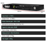 GAX K500 Processeur audio DSP professionnel Anti-retour Effet double Préamplificateur numérique avec réverbération USB Bluetooth
