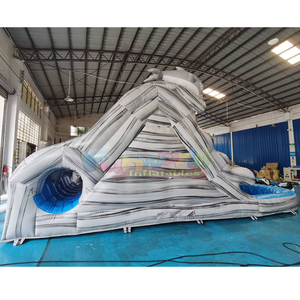 Backyard party jumpers bounce house bouncy castle commercial inflatable dolphin water slide for kids - Product Image 4