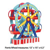 Vente en gros Centre de table Grande roue de carnaval créatif Décorations de fête à thème cirque amusantes pouvant contenir des bonbons et des desserts