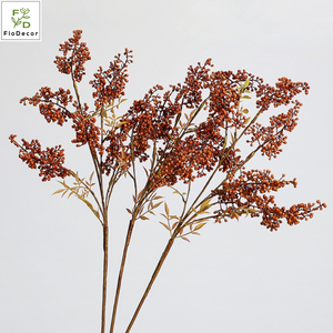 กิ่งไม้ประดิษฐ์คุณภาพสูง 75 ซม. ผลเบอร์รี่สีแดงส้มเล็กๆ สำหรับตกแต่งโต๊ะงานแต่งงาน คริสต์มาส และปีใหม่ - Product Image 5