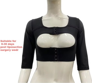 Body gainant post-opératoire pour femme à manches mi-longues, avec soutien-gorge intégré, pour la liposuccion et la rééducation des bras - Product Image 2