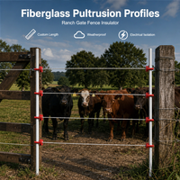 Profils de pultrusion en fibre de verre pour clôture de ranch, isolateur de portail, découpe sur mesure, haute résistance à la traction, système résistant aux intempéries