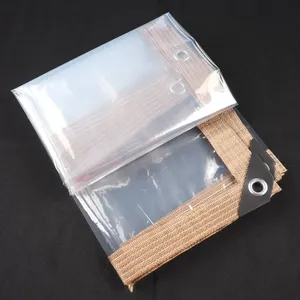 1.6 ~ 1.8m Largeur Brun PEVA Film Transparence Auvent Étanche À La Pluie Coupe-Vent Bâche <span class=keywords><strong>Balcon</strong></span> Cour Pavillon Bâche - Product Image 2