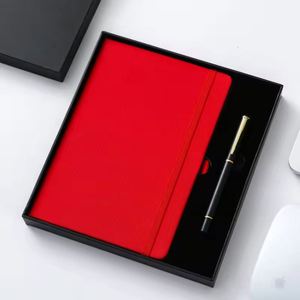Nuevos Artículos de Oficina, Cuaderno de Cuero PU de Alta Gama con Cordón Elástico A5 y Bolígrafo Personalizado para Hombres y Mujeres - Product Image 3