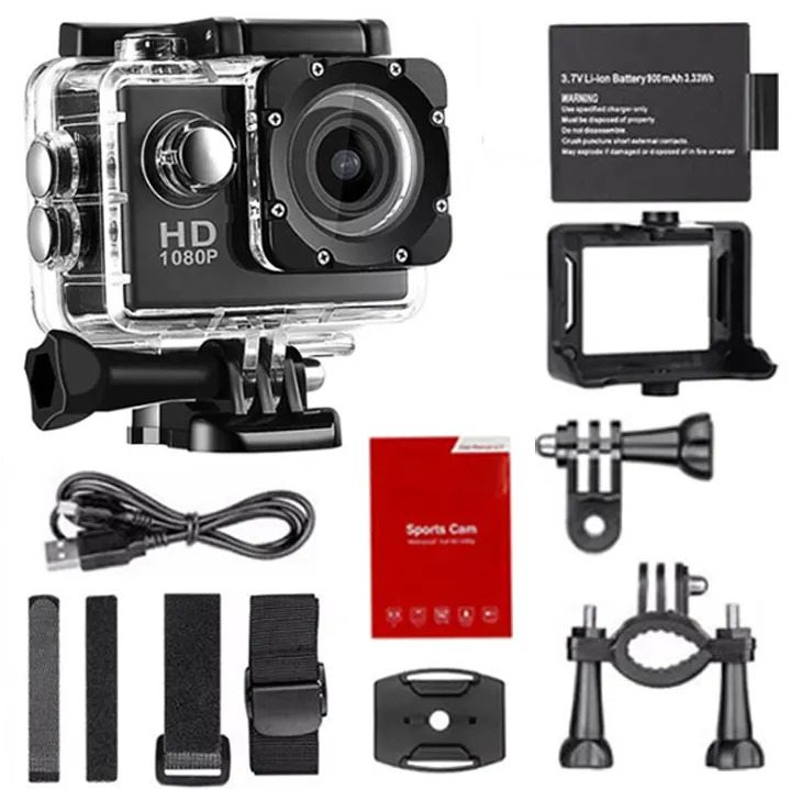 Hot Wi-fi Sport 4K 1080p Cámara deportiva con carcasa impermeable Accesorios para motocicletas Cámara de acción y deportes 1080p