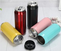 Gobelet en acier inoxydable de ml 17 oz, double paroi, isolé sous vide, bouteille d'eau, avec paille et couvercle