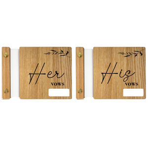 En stock Aniversario de bodas para la señora y mis Votos de madera Manual con un juego de dos volúmenes tallados Ramas de <span class=keywords><strong>sauce</strong></span> VowBooks - Product Image 5