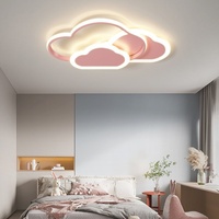 Lampu Plafon LED Nordic Minimalis Modern Mewah, Besi Akrilik, Remote Control, Pemasangan di Permukaan, untuk Kamar Tidur dan Kamar Anak