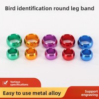 Nouvelle bague de pied pour pigeon en alliage d'aluminium, légère, diamètre intérieur 8 mm, 15 cm, plusieurs couleurs, gravure laser pour pigeon de course