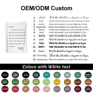 Venta al por mayor de fábrica, regalo personalizado, manta impresa, lavable a máquina, franela gruesa, manta con letras - Product Image 3