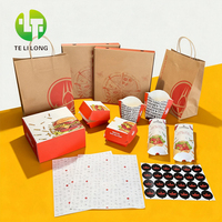 Caja de Cartón Kraft Ecológica para Hamburguesas, Caja de Envío Personalizada para Comida Rápida, Embalaje Desechable para Papas Fritas