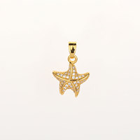Collier pendentif en cuivre écologique à thème océanique transfrontalier Europe-Amérique, avec étoile de mer à cinq branches