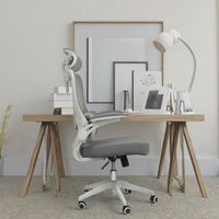 Meilleure vente de chaise pivotante en maille ergonomique de haute qualité pour les visiteurs exécutifs à faible coût avec support lombaire en fer PU