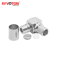 Connecteur coaxial RF QMA mâle à angle droit (RA) 90 degrés pour câble RG213 RG214 (WTR400) – Convertisseur QMA en cuivre