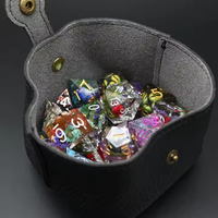 Mini pochette à dés de Style européen Rpg jeu stockage Faux cuir mdn sac à dés avec bouton pression Portable