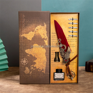 Biểu Tượng Tùy Chỉnh Sang Trọng Cổ Cổ Điển Bán Buôn Số Lượng Lớn Lông Dip Cổ Điển Retro Đài Phun Nước Thư Pháp Bút Thiết Lập Với Hộp Quà Tặng - Product Image 6