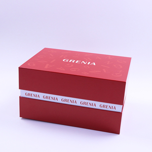 Boîte d'emballage en carton rigide rouge de luxe personnalisée en gros avec logo, couvercle et base en deux parties pour parfum cosmétique - Product Image 6