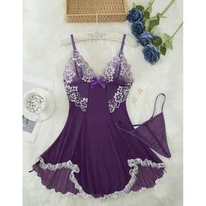 Chemise de nuit en tissu soyeux glacé pour femmes, robe de camisole dos nu, nouveau style d'été, courte, fine, respirante, vêtements de détente, taille unique - Product Image 4