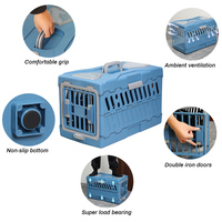 Vente chaude deux portes grand chien chat chenil compagnie aérienne approuvé écologique souple face transporteur pour animaux de compagnie solide motif métal et plastique