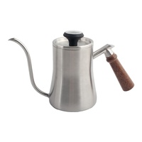 Carafe à café en acier inoxydable avec couvercle, design minimaliste, bouilloire à bec de cygne pour préparer le café