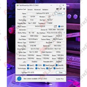 Tarjeta Gráfica RTX <span class=keywords><strong>3070</strong></span>, Tarjetas Gráficas RTX <span class=keywords><strong>3070</strong></span> de 8GB, RTX-<span class=keywords><strong>3070</strong></span> de 8GB Gamerock Maining - Product Image 6