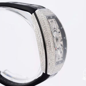 <span class=keywords><strong>Montre</strong></span> mécanique automatique de luxe hip-hop avec bracelet noir, portrait à mi-corps pour homme, <span class=keywords><strong>montre</strong></span> en <span class=keywords><strong>diamant</strong></span> VVS1 à quartz refroidie par glace - Product Image 2