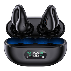 หูฟังไร้สายพร้อมหน้าจอแสดงผลดิจิตอลแสดงสถานะแบตเตอรี่ กันน้ำระดับ IPX4 บลูทูธ 5.3 ควบคุมด้วยระบบสัมผัส เหมาะสำหรับการเล่นกีฬา - Product Image 6