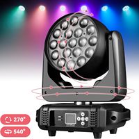 19x15W tête mobile DJ lumière RGBW Zoom faisceau de lavage éclairage de scène DMX512 son activé pour mariages Disco parties