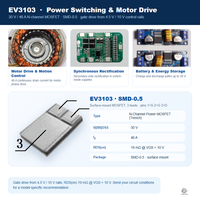 Convertisseur DC-DC Buck synchrone à niveau logique 30V 46A N-Channel MOSFET SMD-0.5 (TO-257) avec interrupteur de charge, équivalent IRLR3103