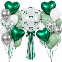 Ensemble de 46 ballons en papier avec nœuds, bulles et cœurs pour la décoration de mariage, d'anniversaire et de fête de la Saint-Valentin