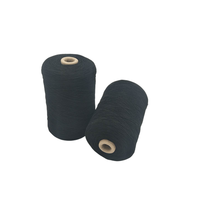 Fil de caoutchouc polyester noir 100 #/75/75 fil de caoutchouc fil élastique de haute qualité pour la production de chaussettes