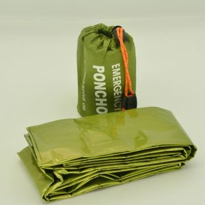 Emergency <b>Poncho</b> Reusable Outdoor Mylar Thermal Portable Raincoat Manufacturer for Promotion Custom - Product Image 4
