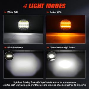 Vente en gros haute puissance E-Mark hors route LED spot de conduite 4WD 1250M camion rond tout-terrain 7 pouces voiture projecteurs LED 4x4 - Product Image 3