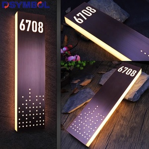 NUEVO 2025 DSYMBOL Placas Electrónicas de Madera Inteligentes <span class=keywords><strong>para</strong></span> Puertas de Hotel y Casa, con Número LED, Señalización DND y Timbre - Product Image 3