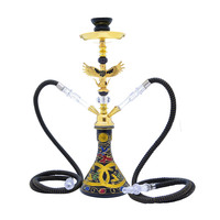 2024 rouge noir bleu or Shisha vente chaude verre narguilé Shisha vase narguilé ensemble avec un tuyau d'eau fumer